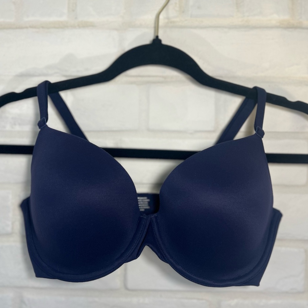 NWT Soma Enbliss Full Coverage Padded Underwire Bra 34 D Navy Blue  #0157